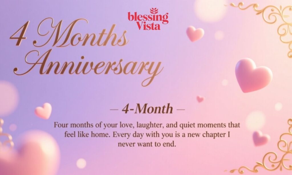 4 Months Anniversary Paragraphs for Him Husband